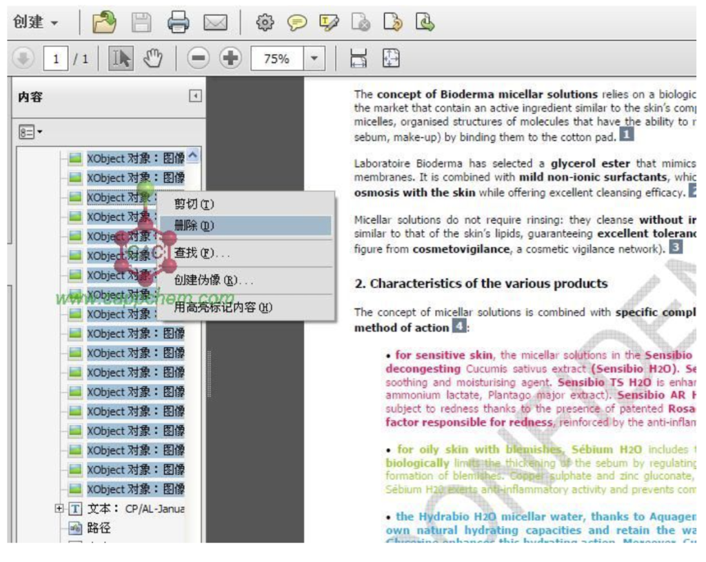 如何用Adobe Acrobat Pro X去掉PDF文件的水印？-